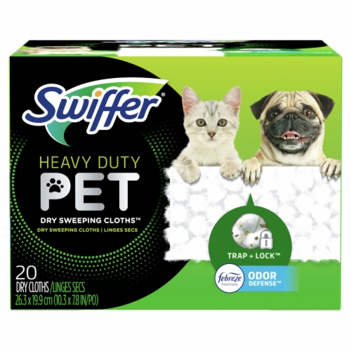 Swiffer® Heavy Duty Pet Febreze Freshness Dry Sweeping Cloths Perspective: front