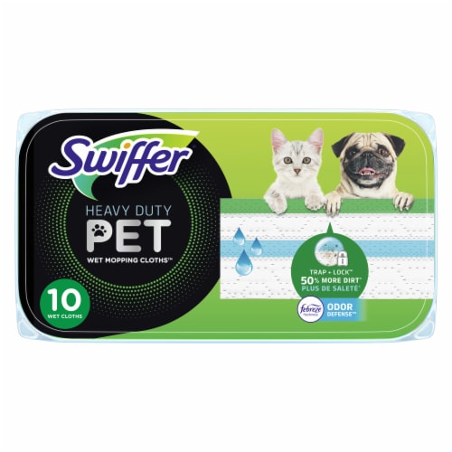 Swiffer® Heavy Duty Pet with Febreze Odor Defense Wet Mopping Cloth Refills Perspective: front