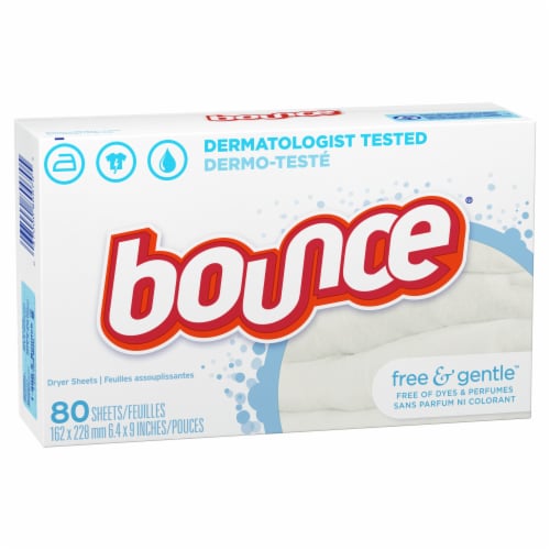 Bounce Free Unscented Dryer Sheets Perspective: front