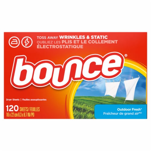 Bounce Outdoor Fresh Scent Dryer Sheets Perspective: front