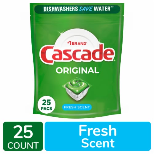 Cascade Original ActionPacs, Dishwasher Detergent Pods, Fresh, 60 Count