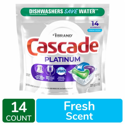 Cascade Platinum ActionPacs Fresh Scent Dishwasher Detergent