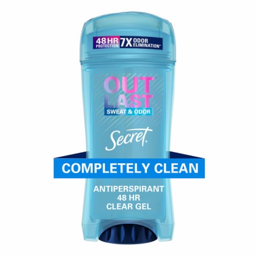 Secret® Outlast™ Completely Clean Clear Gel Antiperspirant Deodorant Perspective: front
