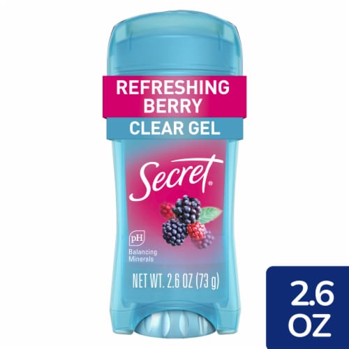 Secret Fresh Women's Antiperspirant Deodorant Clear Gel Berry, 2.6oz Perspective: front