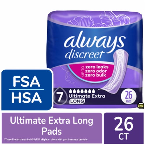 Always Discreet Incontinence Ultimate Extra Protect Pads Perspective: front
