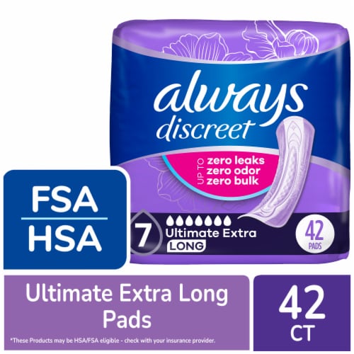 Always Discreet Adult Incontinence Pads for Women Ultimate Extra