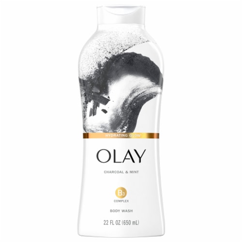 Olay Charcoal and Mint Cleansing Infusion Body Wash Perspective: front