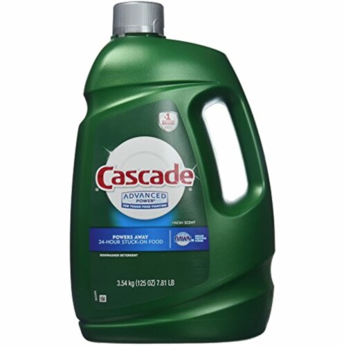 Cascade Advanced Power Liquid Machine Dishwasher Detergent with Dawn,125-Fl.Oz,PlasticBottle Perspective: front