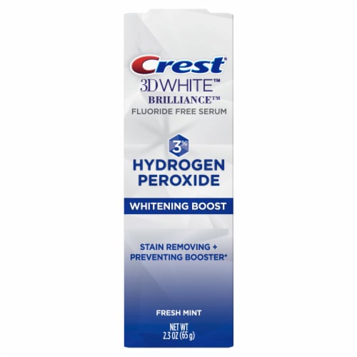 Crest 3D White Brilliance Hydrogen Peroxide Teeth Whitening Boost Perspective: front