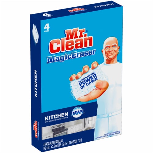 Mr. Clean with Dawn Magic Eraser Foaming Kitchen Cleaning Pad Perspective: front