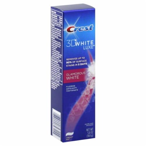 Crest 3D White Luxe Glamorous White Whitening Toothpaste Perspective: front