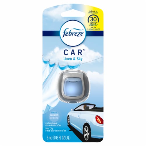 Febreze Car Linen & Sky Air Freshener Vent Clip Perspective: front