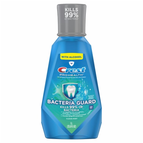 Crest Mint Pro-Health Bacteria Guard Mouthwash Oral Rinse Perspective: front