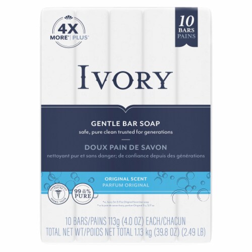 Ivory Gentle Original Scent Bar Soap Perspective: front