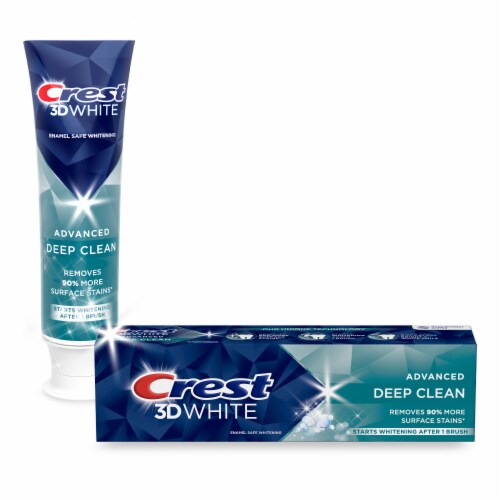 Crest 3D White Deep Clean Teeth Whitening Toothpaste Perspective: front
