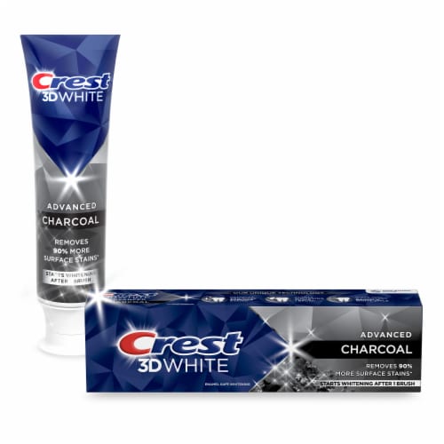 Crest 3D White Charcoal Teeth Whitening Toothpaste Perspective: front