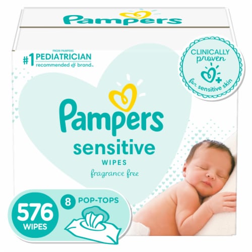 Pampers Sensitive Perfume Wipes, 8 pk / 576 ct - Kroger