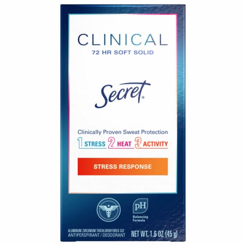 Secret Clinical Strength Soft Solid Antiperspirant and Deodorant for Women, Stress Response Perspective: front
