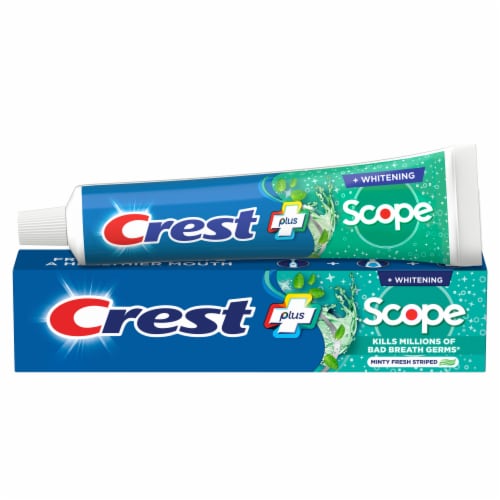 Crest + Scope Minty Fresh Complete Whitening Toothpaste Perspective: front
