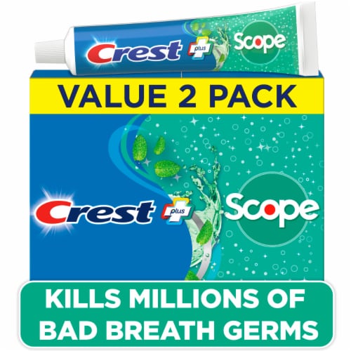 Crest + Scope Minty Fresh Complete Whitening Toothpaste Value Pack Perspective: front