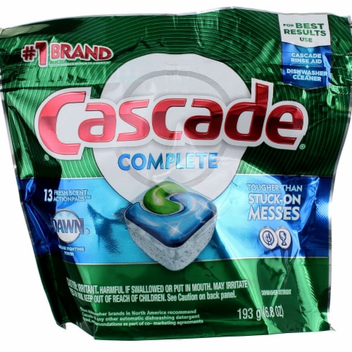 Cascade Complete ActionPacs Fresh Scent Dishwasher Detergent Pods Perspective: front