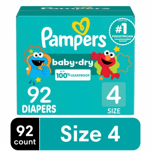 Pampers Baby Dry Baby Diapers Size 92 ct - Kroger