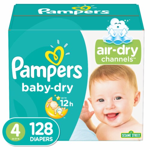 Pampers Baby Dry Diapers Size 4 Perspective: front