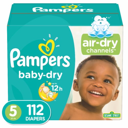 Pampers Baby Dry Diapers Size 5, 112 count - Kroger