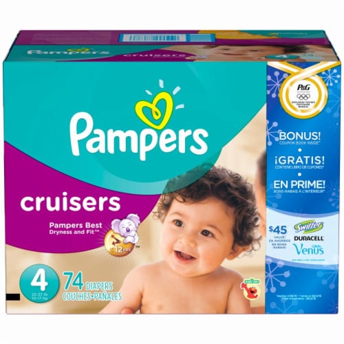 Pampers Cruisers Size Diapers, 74 - QFC