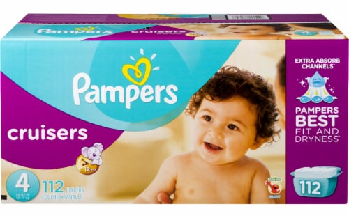 Pampers Cruisers Diapers Size 4 Giant Pack 112 ct Jay C Food Stores