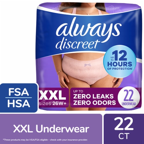 Always Discreet Adult Incontinence & Postpartum Underwear for Women Maximum  XXL, 22 count - Kroger