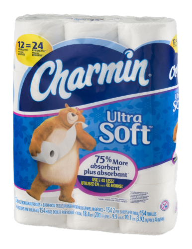 Charmin® Ultra Soft Double Roll Bath Tissue Perspective: front
