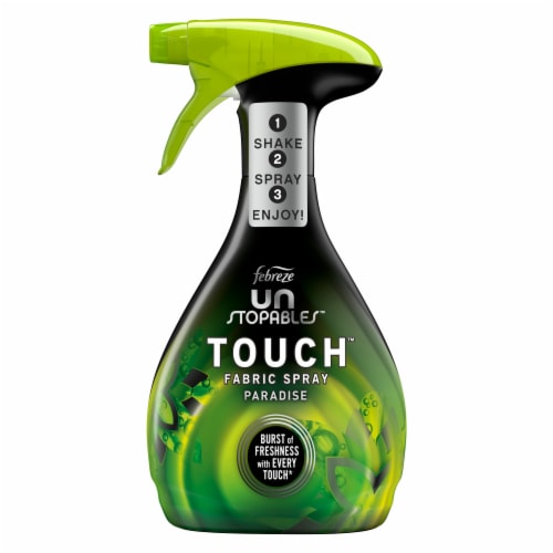 Febreze Unstopables Touch Paradise Fabric Spray and Odor Fighter Perspective: front