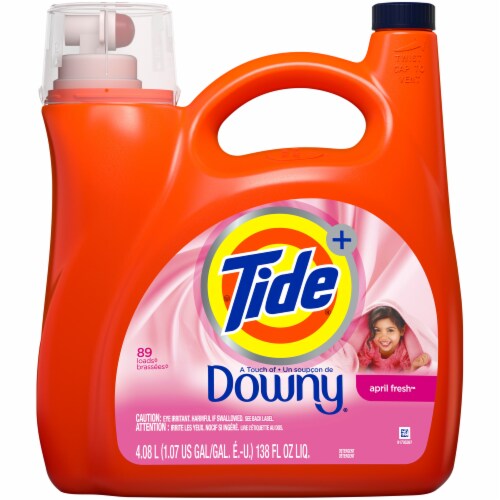 Tide Touch of Downy April Fresh Liquid Laundry Detergent Perspective: front