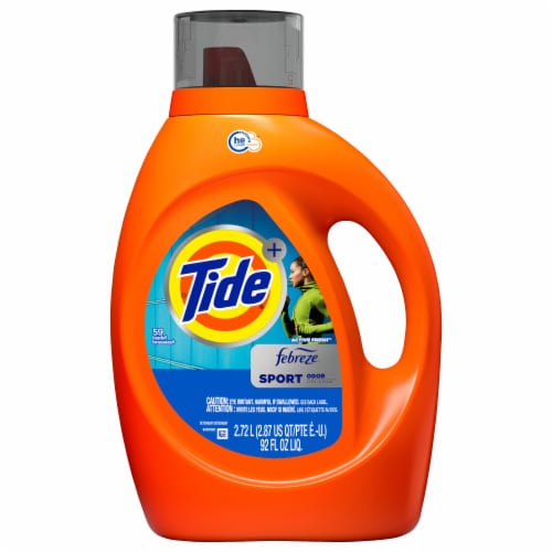 Tide Plus Febreze Freshness Sport Odor Defense HE Turbo Clean Liquid Laundry Detergent Perspective: front