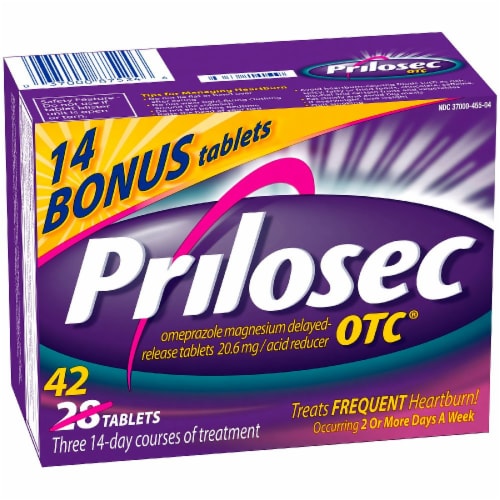 Prilosec Over-the-Counter Antacid Perspective: front