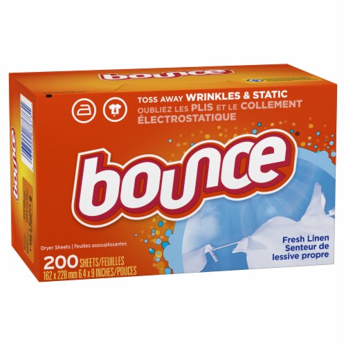 Bounce Fresh Linen Fabric Softener Perspective: front