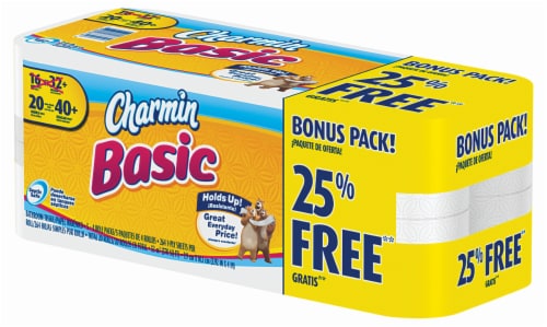 Charmin Basic Double Roll Bath Tissue Perspective: front