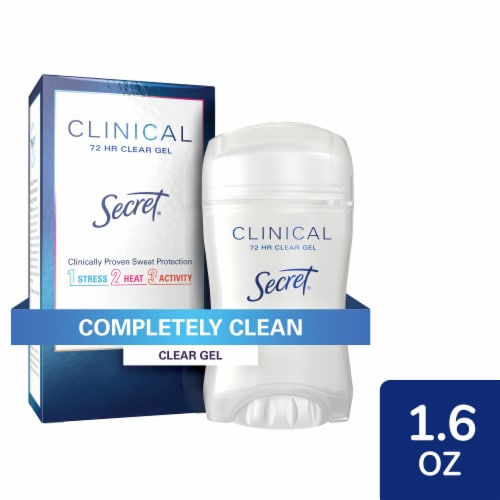 Secret Clinical Strength for Women Antiperspirant Deodorant Clear Gel Completely Clean Perspective: front