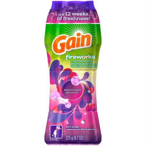 Gain Fireworks Moonlight Breeze In Wash Scent Booster Fabric Refreshers Perspective: front