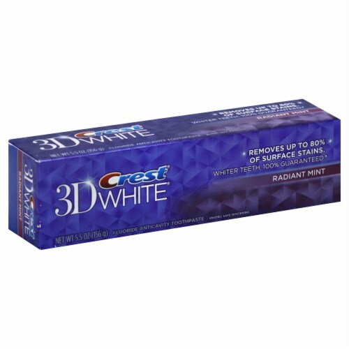 Crest 3D White Radiant Mint Toothpaste Perspective: front