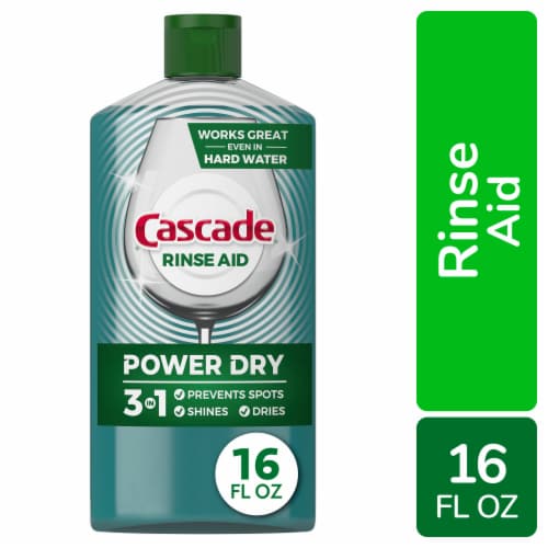 Cascade Power Dry Dishwasher Rinse Aid Perspective: front