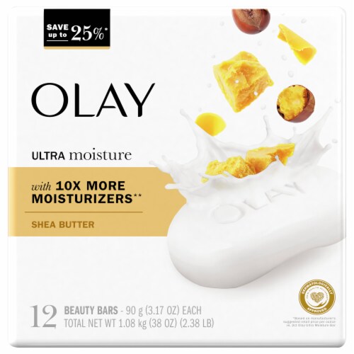 Olay Ultra Moisture Shea Butter Beauty Bars Perspective: front
