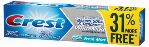 Crest Baking Soda & Peroxide Fresh Mint Whitening Toothpaste Perspective: front