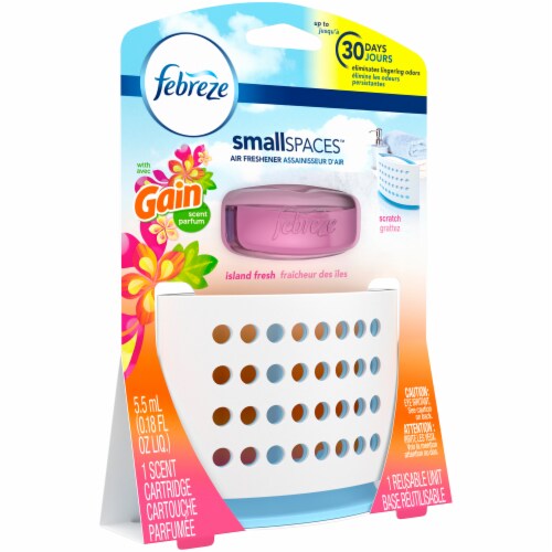 Febreze SmallSpaces Island Fresh with Gain Scent Air Freshener Perspective: front