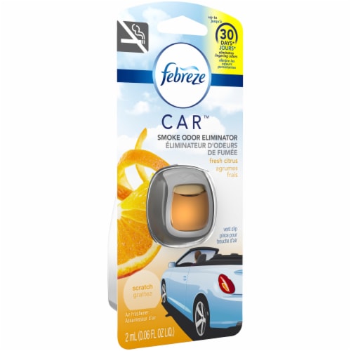Febreze CAR Smoke Odor Eliminator Fresh Citrus Air Freshener Vent