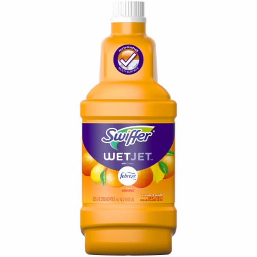 Swiffer WetJet with Febreeze Freshness Citrus Scent Floor Cleaner Perspective: front