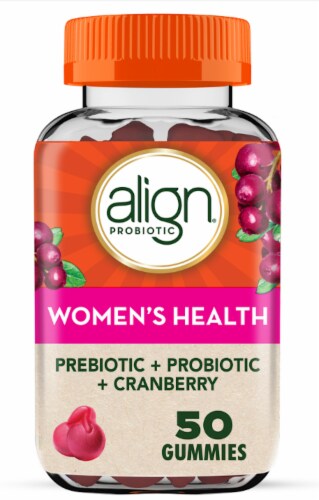 Align Women's Health Prebiotic + Probiotic Gummies Perspective: front