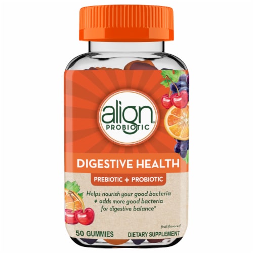 Align Digestive Health Prebiotic + Probiotic Gummies Perspective: front