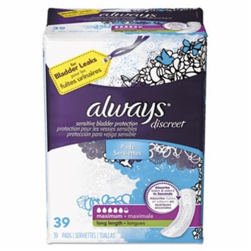 Always Discreet Extra Heavy Long Incontinence and Postpartum Pads